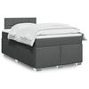 vidaXL Box Spring Bed with Mattress Dark Grey 120x200 cm Fabric