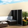 Outdoor Rattan Screen Divider Black