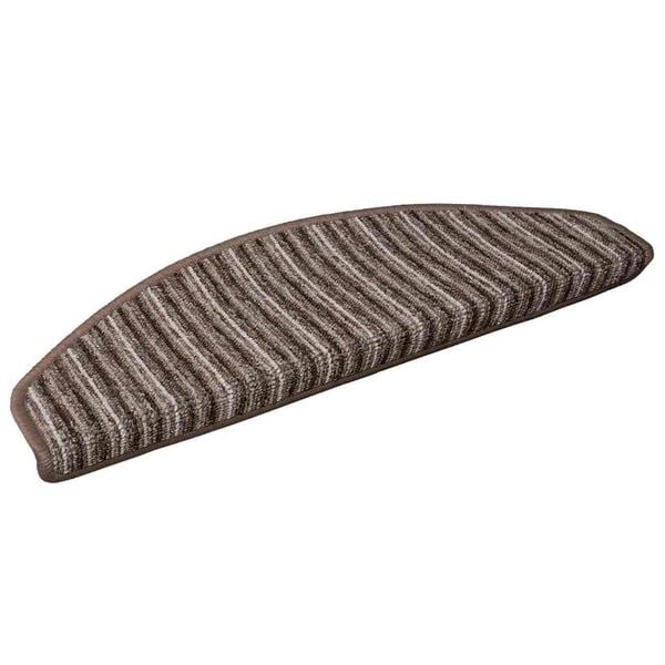 vidaXL Self-adhesive Stair Mats 15 pcs Brown 65 x 21 x 4 cm