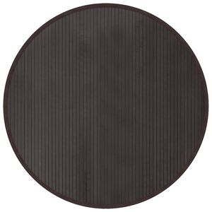 vidaXL Rug Round Dark Brown100 cm Bamboo