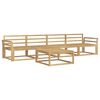 vidaXL Outdoor Sofa Set 5 pcs White 79 x 79 x 37 cm Solid Acacia Wood
