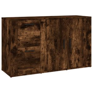 vidaXL Sideboard Smoked Oak 100x33x59.5 cm Engineered Wood