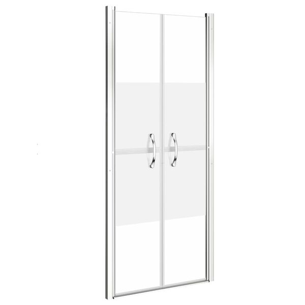 vidaXL Shower Door Half Frosted ESG 76x190 cm