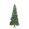vidaXL Corner Artificial Christmas Tree Green 180 cm PVC and Metal
