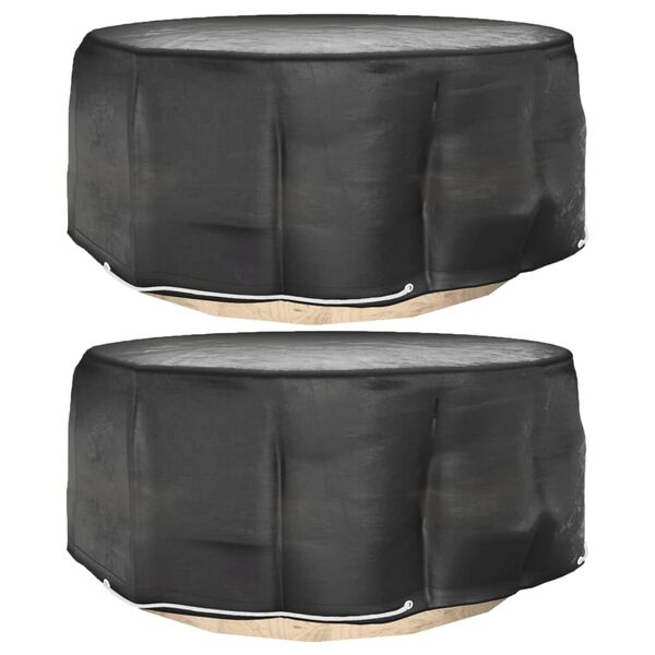 vidaXL Garden Furniture Covers 2 pcs 10 Eyelets &Oslash;260x90 cm Round