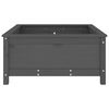 vidaXL Garden Planter Grey 82.5x82.5x39 cm Solid Wood Pine