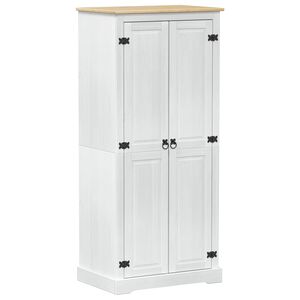 vidaXL Wardrobes with Shelf White 76 x 50 x 170 cm Solid Pine Wood