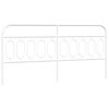 vidaXL Metal Replace Headboard White 200 cm