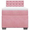 vidaXL Box Spring Bed with Mattress Pink 90x200 cm Velvet