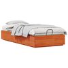 vidaXL Ottoman Bed Frame Wax Brown 100 x 200 cm Solid Pine Wood