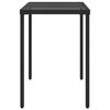 vidaXL Garden Table with Glass Top Black 115x54x74 cm Poly Rattan