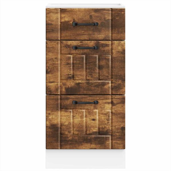 vidaXL Kitchen Base Cabinet Lucca Smoked Oak Engineered Wood