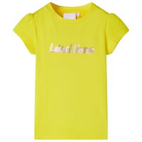 Kids' T-shirt with Cap Sleeves Bright Yellow 92
