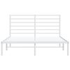 vidaXL Metal Bed Frame without Mattress with Headboard White 120x190cm