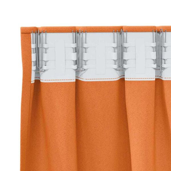 vidaXL Blackout Curtains with Rings 2 pcs Orange 175 x 140 cm