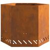 vidaXL Smokeless Fire Pit Brown 58 x 58 x 51 cm Steel