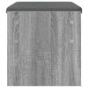 vidaXL Hall Bench with Cushion Grey Sonoma 63 x 38 x 40 cm