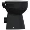 vidaXL Rimless Toilet 7 cm Extra Height Soft Close Ceramic Black