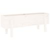 vidaXL Garden Raised Bed White 101x30x38 cm Solid Wood Pine