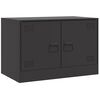 vidaXL TV Cabinets 2pcs Black 67x39x44 cm Steel