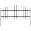 vidaXL Garden Fence 7 pcs Grey 170 x 115 cm Powder-Coated Steel