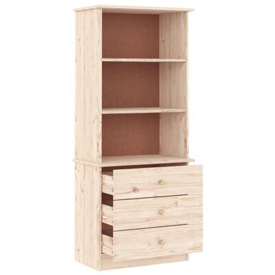 vidaXL Bookcase with Drawers ALTA 60x35x142 cm Solid Wood Pine