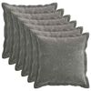 vidaXL Cushion Cover 6 pcs HOUTEN Dark Grey 40 x 40 cm Chenille Fabric