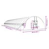 vidaXL Greenhouse with Steel Frame Green 132 m&sup2; 22x6x2.85 m