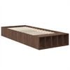 vidaXL Bed Frame with Shelf Brown Oak 100 x 200 cm Engineered Wood