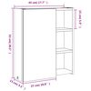 vidaXL Bathroom Mirror Cabinet with LED Light White 45x13x52 cm