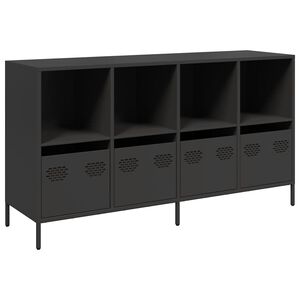 vidaXL Sideboard Black 135x39x73,5 cm Cold-rolled Steel