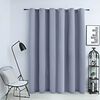 vidaXL Blackout Curtain with Metal Rings Grey 290x245 cm