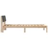vidaXL Bed frame Brown and dark grey 90 x 190 cm Solid pine wood
