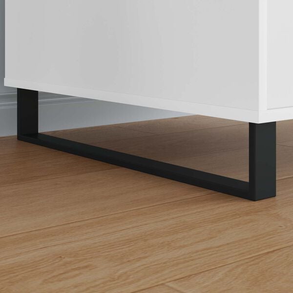 vidaXL Furniture Feet 12 pcs Black 59.6 x 4 x 10 mm Iron