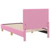 vidaXL Children's Bed Frame with Headboard Pink 80 x 160 cm Fabric