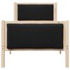 vidaXL Bed Frame with Headboard Black 75 x 190 cm Fabric