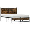 vidaXL Metal Bed Frame without Mattress Smoked Oak 120x200 cm