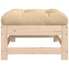 vidaXL Garden Footstools with Cushions 2pcs Solid Wood Pine