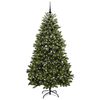 vidaXL Artificial Christmas Tree Green 210 cm PVC and Metal