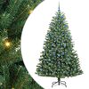 vidaXL Artificial Hinged Christmas Tree Green 210 cm PVC and Metal