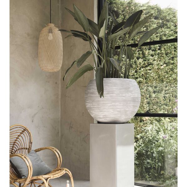 Capi Vase Nature Rib Ball 62x48 cm Ivory KOFI271