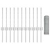 vidaXL Fence with Post Silver 0.4 x 25 m Steel