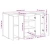 vidaXL Sideboard White 120x41x75 cm Engineered Wood