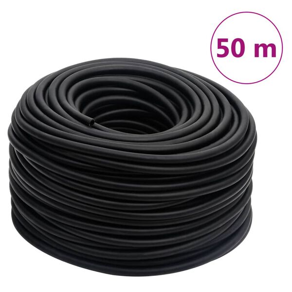vidaXL Hybrid Air Hose Black 0.6" 50 m Rubber and PVC