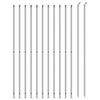 vidaXL Chain Link Fence with Flange Silver 1.6x25 m