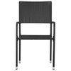 vidaXL Garden Dining Chairs 6 pcs Stackable Black Poly Rattan