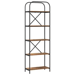vidaXL Bookshelf 5-Tier 60 x 30 x 183 cm Engineered wood Old Wood