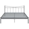 vidaXL Bed Frame without Mattress Grey Metal 140x200 cm