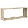 vidaXL Wall Cube Shelf 4 pcs Sonoma Oak 60x15x23 cm Engineered Wood