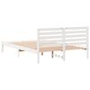 vidaXL Bed Frame with Headboard White 140 x 210 cm Solid Pine Wood